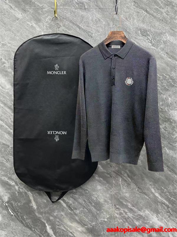 ブラック / グレー セーター POLO パターン ロゴ 2025秋冬個性 MONCLER モンクレール 高品質 コピー