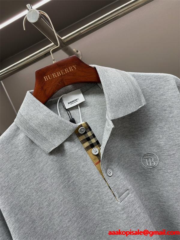 BURBERRY コピー 2025秋冬 メンズ ポロシャツ ホワイト シンプル＆スタイリッシュ