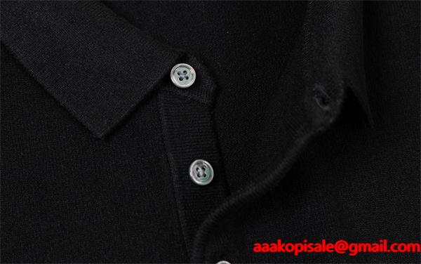 ブラック / グレー セーター POLO クラシック三角ロゴ 2025秋冬洗練 プラダ PRADA コピートップス 