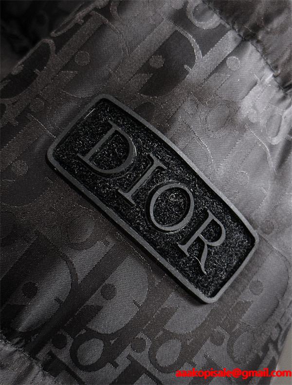 ライトグレー 老花 立领 ダウンジャケット 2025秋冬保温 ディオール DIOR コピーアウター 高機能