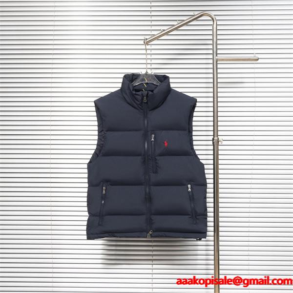 ネイビー 立领 ダウンベスト ポロラルフローレン POLO RALPH LAUREN コピー 秋冬ウォーマー 高品質