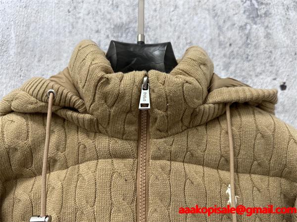 ブラック ニット柄 連帽 POLO RALPH LAUREN コピー 秋冬独創 ダウンジャケット ポロラルフローレン 