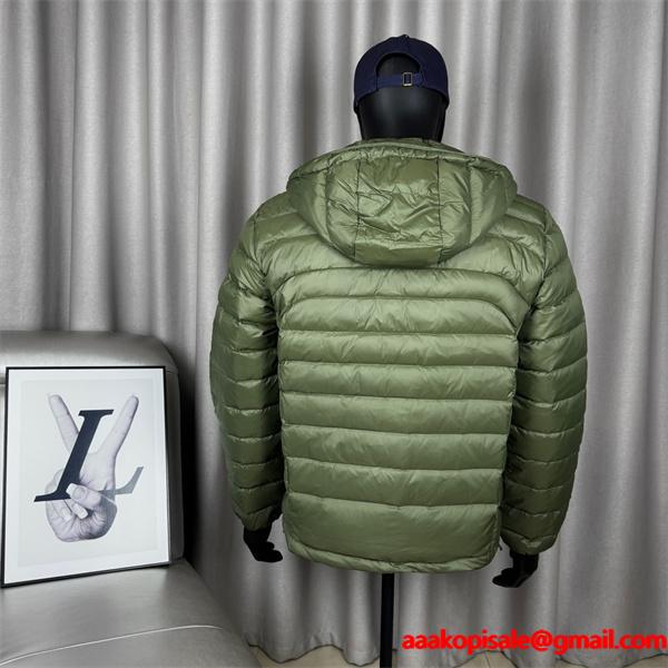 オリーブグリーン POLO RALPH LAUREN コピー 秋冬軽量保温 高機能 連帽 軽量 ダウンジャケット ポロラルフローレン