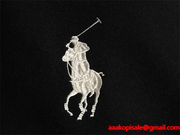 ブラック × ホワイト 刺繍 ベースボールジャケット ポロラルフローレン POLO RALPH LAUREN コピー 秋冬復古デザイン 高品質