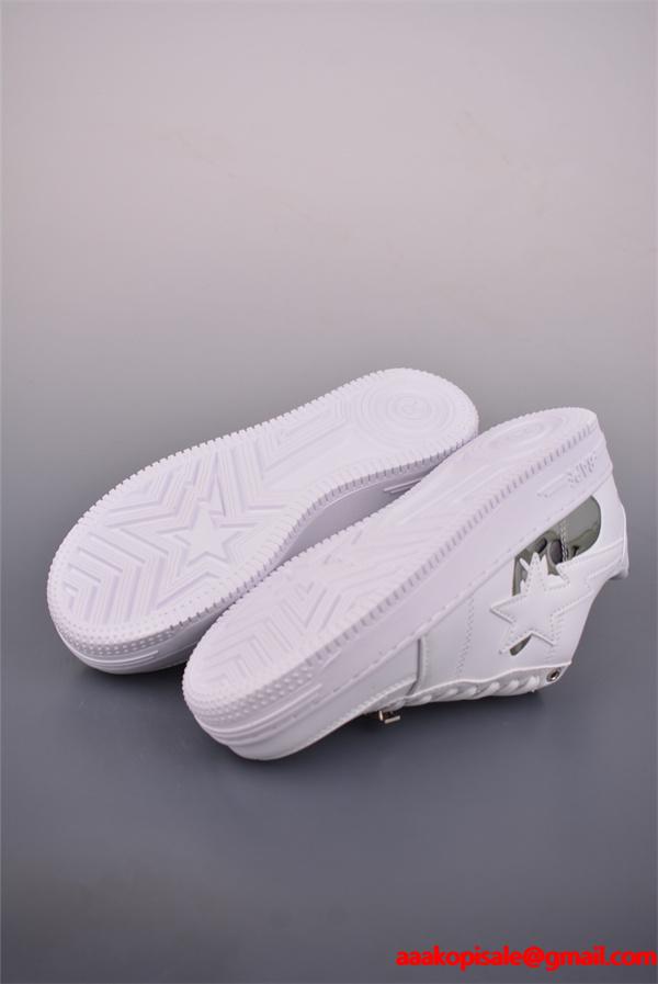A BATHING APE 激安｜2025新作 BAPE STA ローカット スニーカー メンズ レディース ストリート 革製 カジュアル