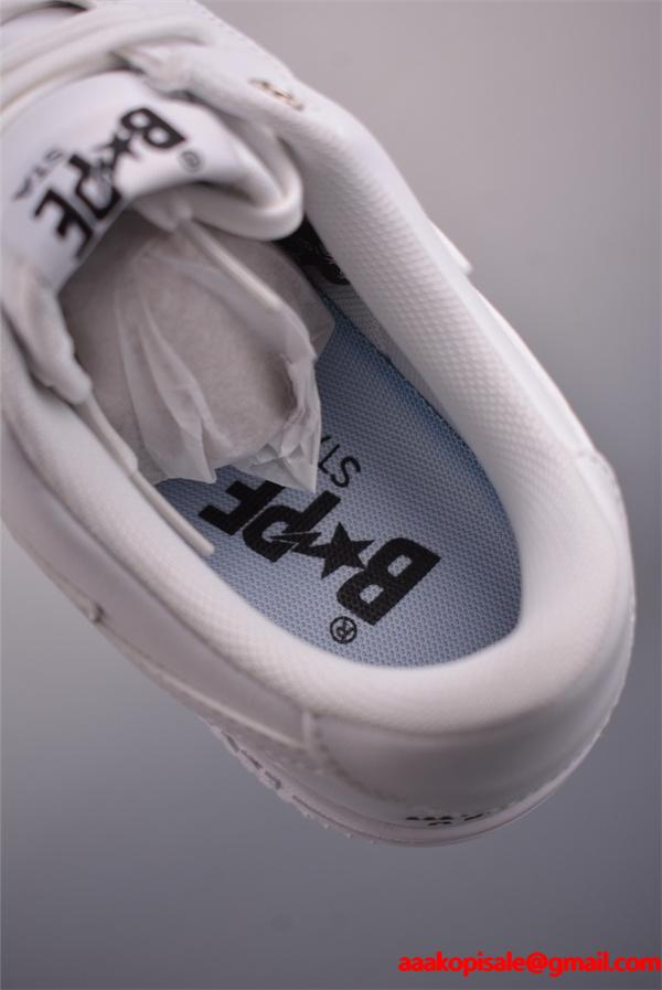 A BATHING APE 激安｜2025新作 BAPE STA ローカット スニーカー メンズ レディース ストリート 革製 カジュアル