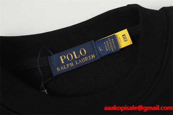 ブラック × ホワイト ベアーズプリント スウェット ポロラルフローレン POLO RALPH LAUREN コピー 秋冬可愛