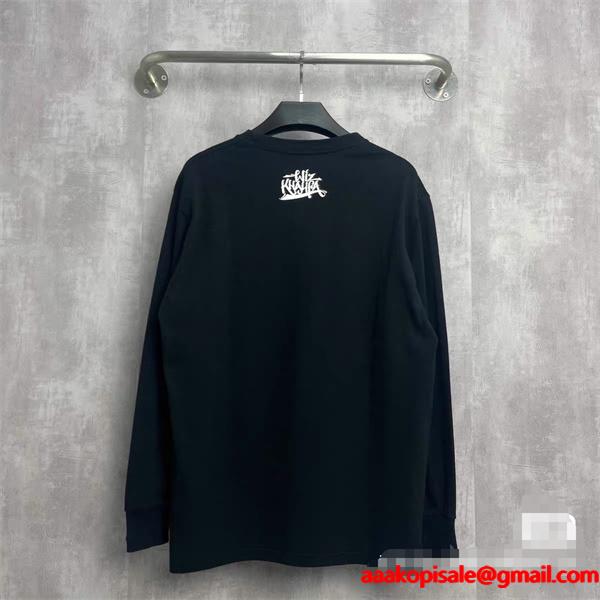  BAPE スーパーコピー 秋冬ストリートクール 定番 ホワイト メガネ猿人 ロゴ 長袖 T シャツ ベイプ