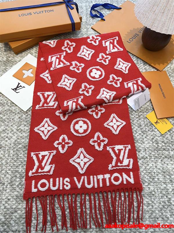 LOUIS VUITTON（ルイ・ヴィトン）3Dモノグラム マフラー 34×200cm ウール×カシミヤ×シルク ユニセックス 2025秋冬新作