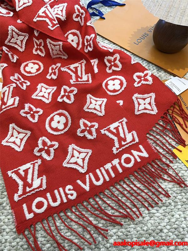 LOUIS VUITTON（ルイ・ヴィトン）3Dモノグラム マフラー 34×200cm ウール×カシミヤ×シルク ユニセックス 2025秋冬新作