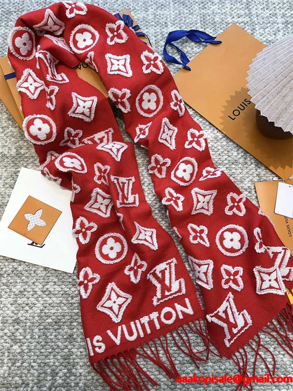 LOUIS VUITTON（ルイ・ヴィトン）3Dモノグラム マフラー 34×200cm ウール×カシミヤ×シルク ユニセックス 2025秋冬新作