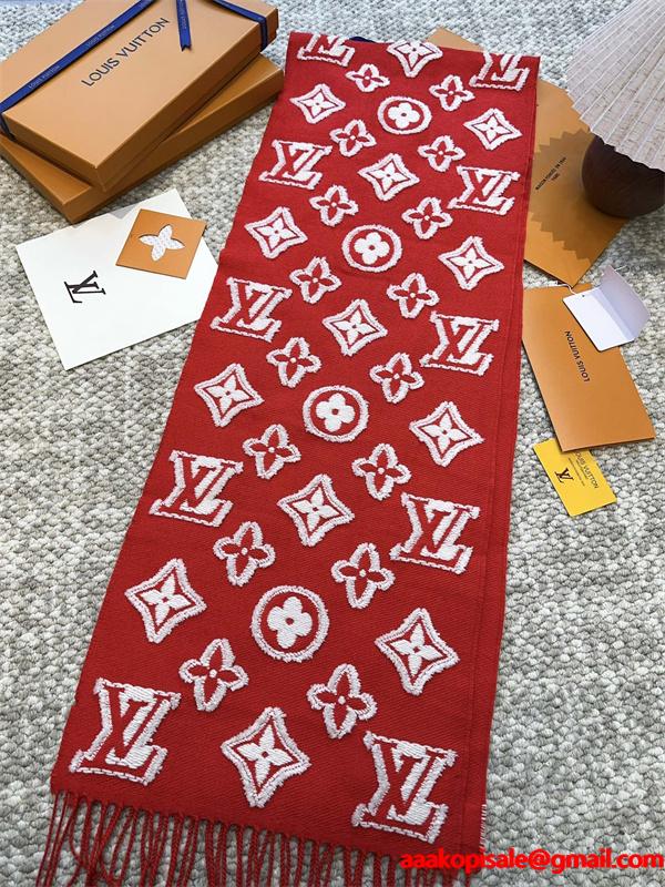 LOUIS VUITTON（ルイ・ヴィトン）3Dモノグラム マフラー 34×200cm ウール×カシミヤ×シルク ユニセックス 2025秋冬新作