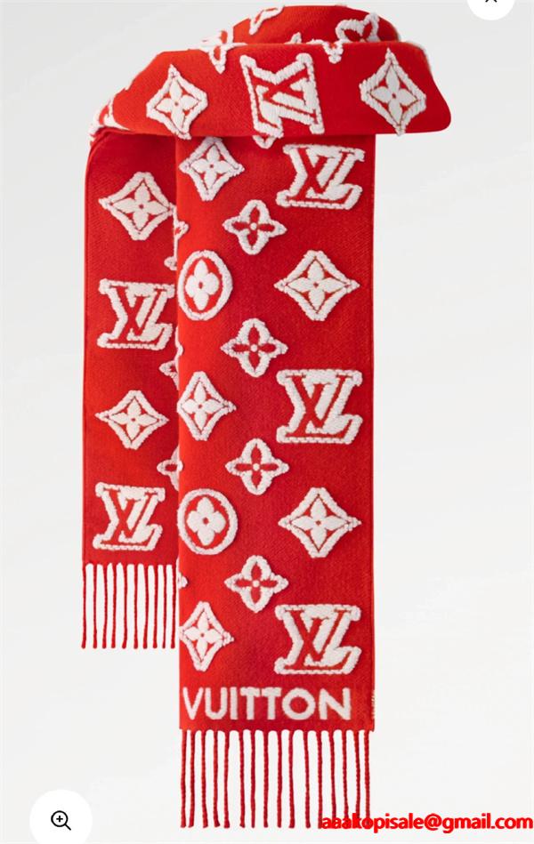 LOUIS VUITTON（ルイ・ヴィトン）3Dモノグラム マフラー 34×200cm ウール×カシミヤ×シルク ユニセックス 2025秋冬新作