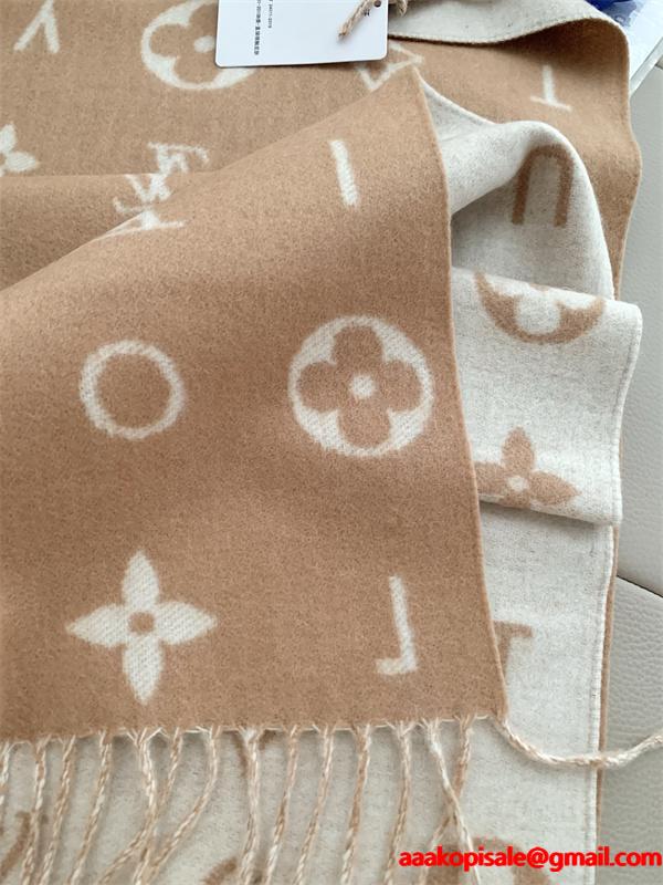 LOUIS VUITTON 激安 レイキャビック2.0 カシミヤ ロングマフラー モノグラム ユニセックス ストール