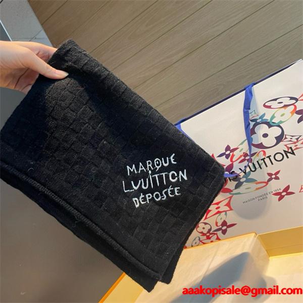 LOUIS VUITTON ルイ・ヴィトン ダミエ・スナッグ ウールマフラー 2025秋冬新作 男女兼用 高級ニット スカーフ