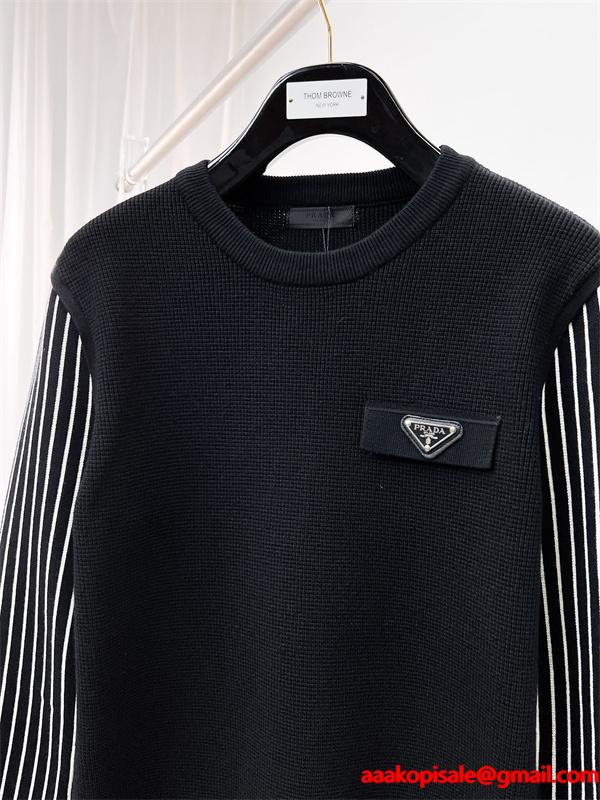 プラダセーターコピー❤PRADA❤2025❤人気アイテムお洒落メンズファッション秋冬