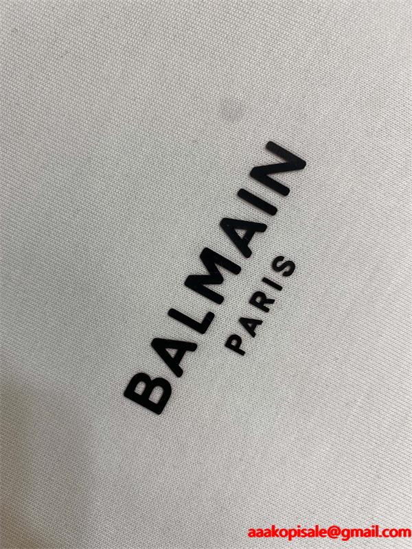  BALMAIN コピー 秋冬日常ベーシック 定番 ブラック × ホワイト 2 色 円领 ミニロゴ 長袖T シャツ バルマン