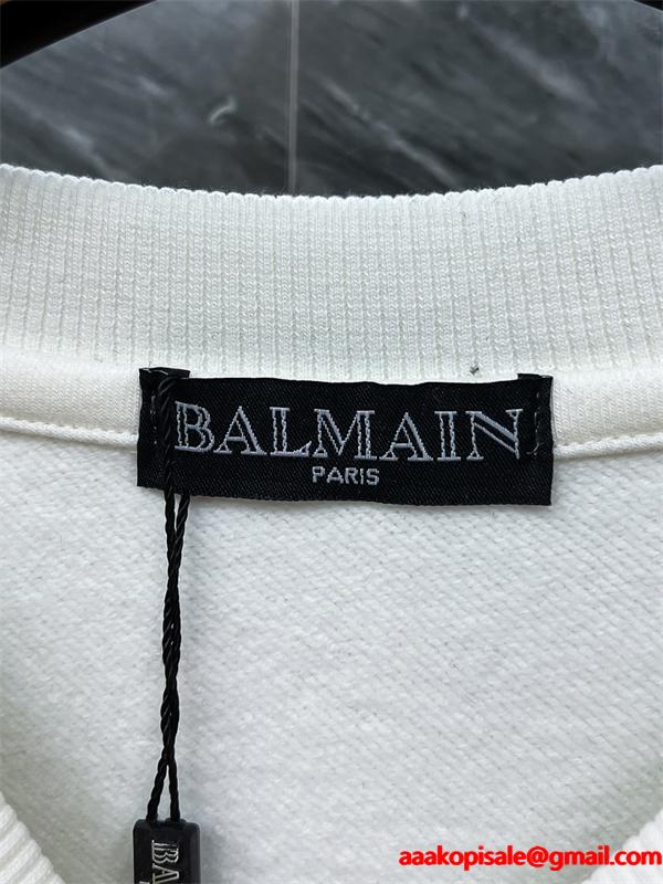 ブラック アートロゴ スウェット 防尘袋付 バルマン BALMAIN スーパーコピー 秋冬ストリートデザイン 注目