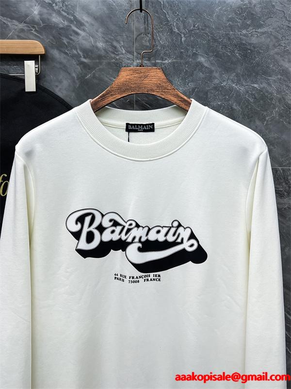 ブラック アートロゴ スウェット 防尘袋付 バルマン BALMAIN スーパーコピー 秋冬ストリートデザイン 注目