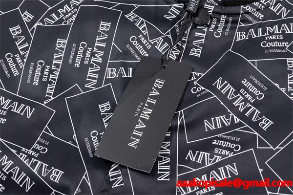 ネイビー 满印ロゴ パイロットジャケット バルマン BALMAIN コピー 秋冬ストリート 注目