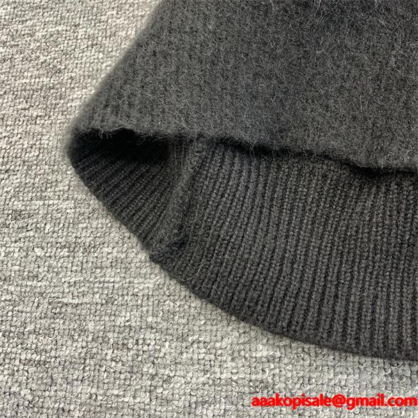 ブラック アートロゴ ニットセーター サンローラン SAINT LAURENT スーパーコピー 秋冬デザイン話題