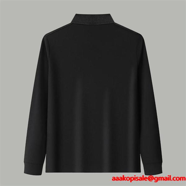長袖T シャツ ドルチェ & ガッバーナ DOLCE & GABBANA コピー 秋冬 ビジネス ネイビー ポロ领 ポケットロゴ ロングスリーブ