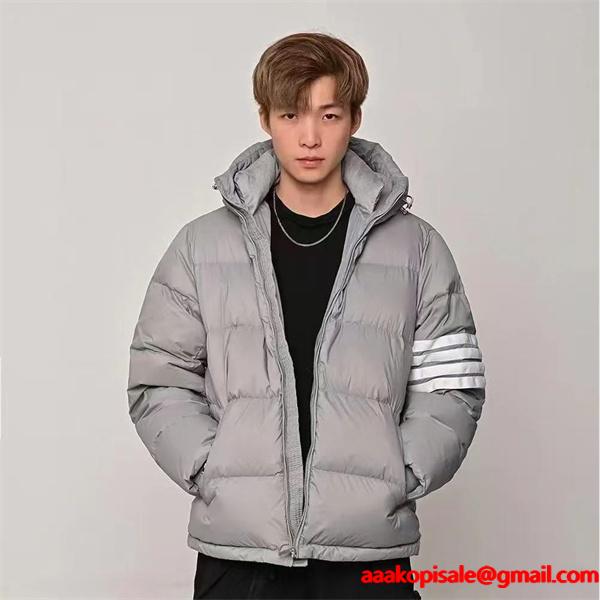 グレー ルーズフィット ダウンジャケット トムブラウン Thom Browne コピー 秋冬リラックスした 人気