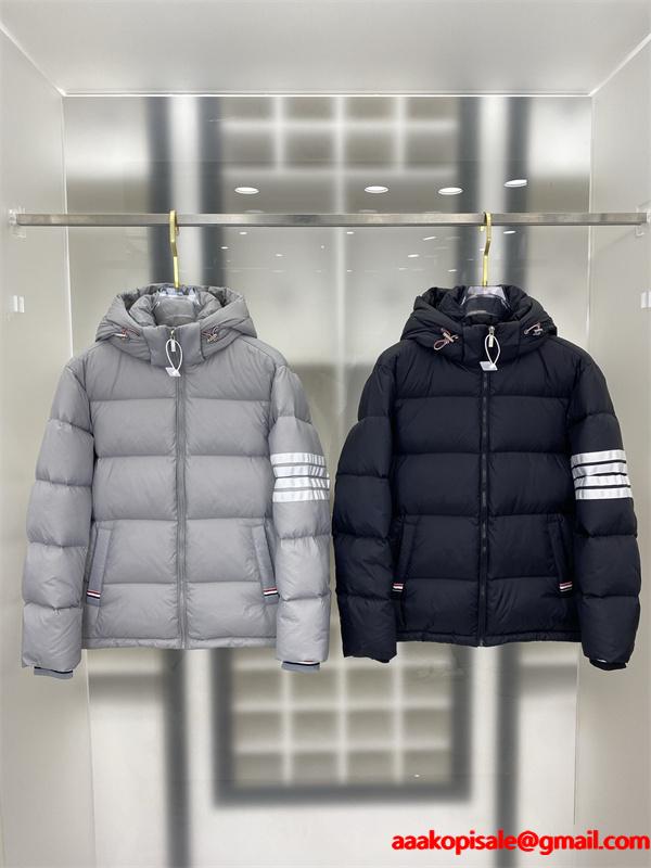 グレー ルーズフィット ダウンジャケット トムブラウン Thom Browne コピー 秋冬リラックスした 人気