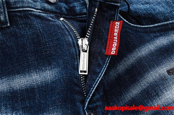 Dsquared2 激安 ダメージデニム メンズ ジーンズ ヴィンテージ加工 ストレッチ スリムフィット カジュアルパンツ