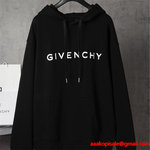 ブラック ホワイトロゴ パーカー ジバンシー GIVENCHY スーパーコピー 秋冬シンプル 印象的な 人気