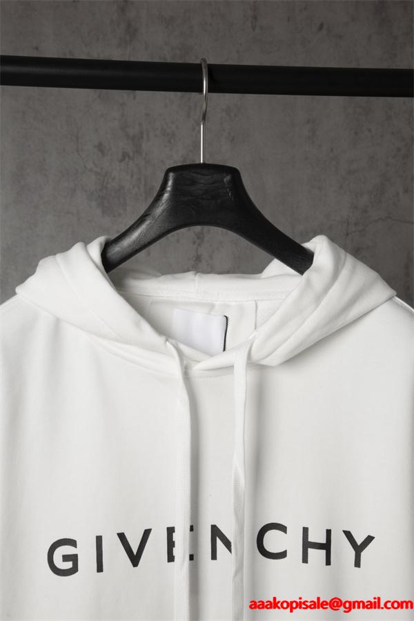 ブラック ホワイトロゴ パーカー ジバンシー GIVENCHY スーパーコピー 秋冬シンプル 印象的な 人気