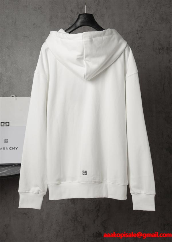 ブラック ホワイトロゴ パーカー ジバンシー GIVENCHY スーパーコピー 秋冬シンプル 印象的な 人気