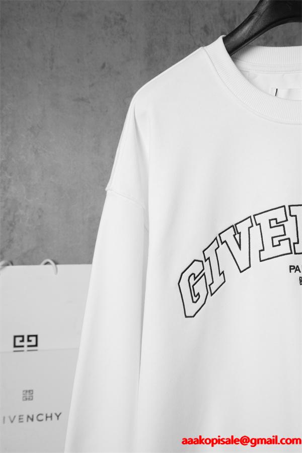  ジバンシー GIVENCHY コピー 2025秋冬必須アイテム 注目 ブラック アーチ型ロゴ パーカー 