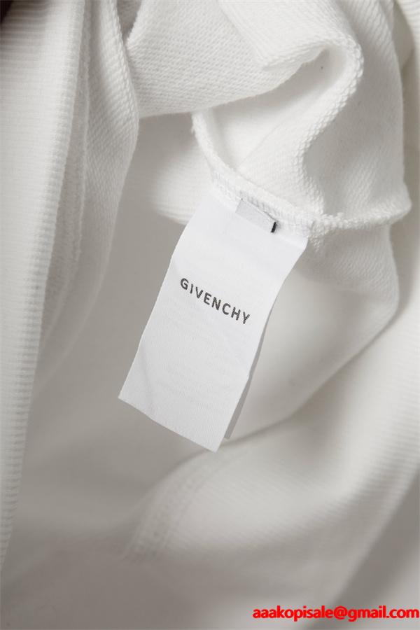  GIVENCHY コピー 秋冬ミニマル 洗練された 万能 ブラック ホワイトロゴ パーカー ジバンシー