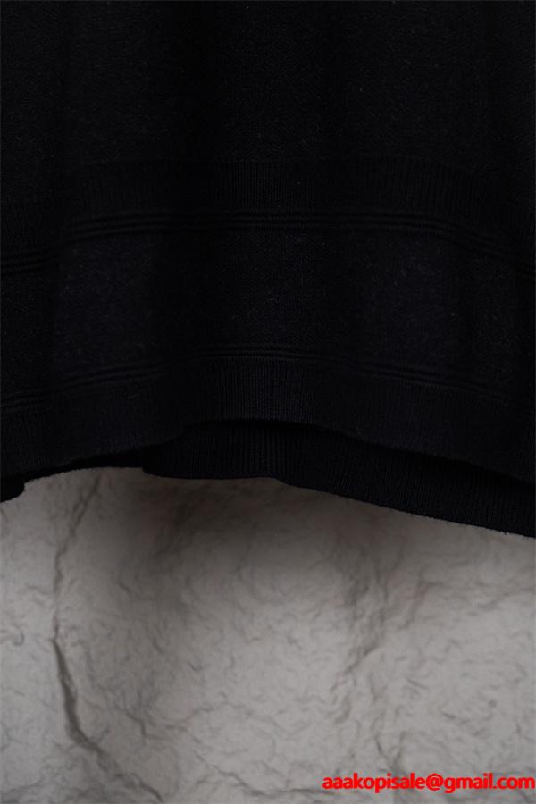 ブラック ホワイトロゴ ニット円领 トップス ジバンシー GIVENCHY 偽物 2025秋冬対応 トレンド