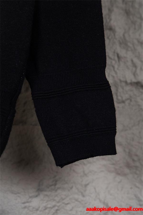 ブラック ホワイトロゴ ニット円领 トップス ジバンシー GIVENCHY 偽物 2025秋冬対応 トレンド