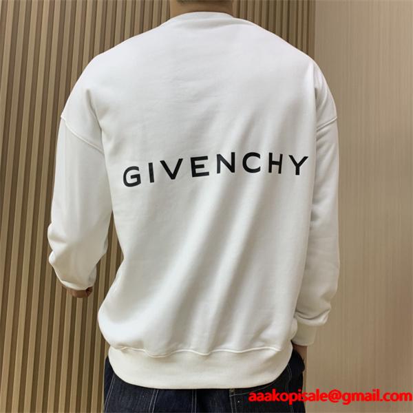 GIVENCHY コピー 2025秋冬コーデ 万能 洗練スタイル ホワイト 緑 4G ロゴ パーカー ジバンシー 