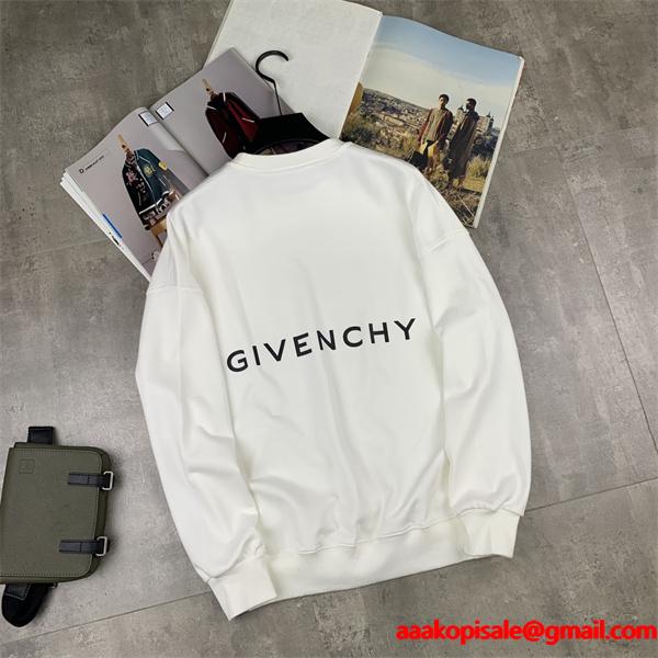 GIVENCHY コピー 2025秋冬コーデ 万能 洗練スタイル ホワイト 緑 4G ロゴ パーカー ジバンシー 