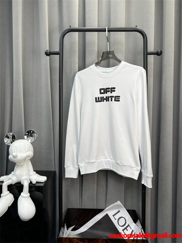着回し抜群 ブラック オフホワイト セーター Off-White コピー 2025秋冬定番ベーシック 数量限定 大ロゴプリント