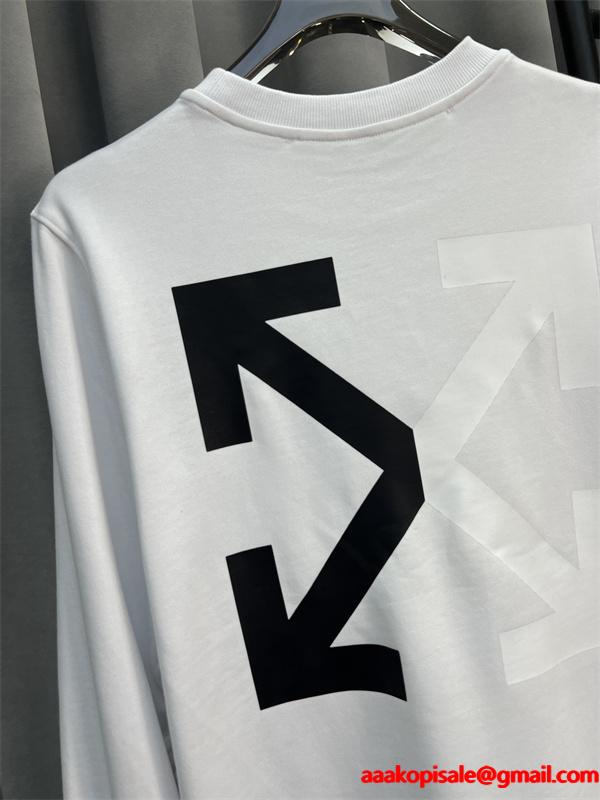 着回し抜群 ブラック オフホワイト セーター Off-White コピー 2025秋冬定番ベーシック 数量限定 大ロゴプリント