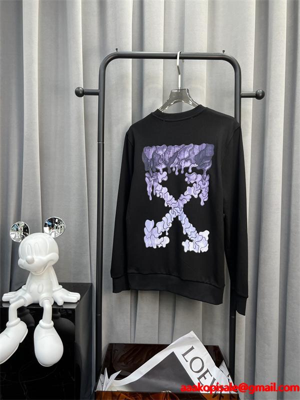 2025秋冬クリエイティブモデル 限定生産 プリント ホワイト セーター Off-White オフホワイト コピー