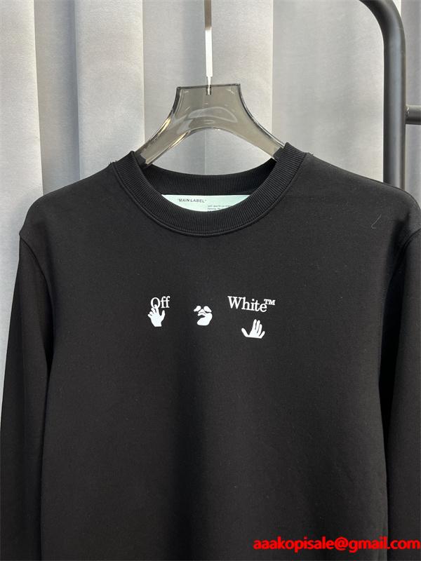 2025秋冬クリエイティブモデル 限定生産 プリント ホワイト セーター Off-White オフホワイト コピー
