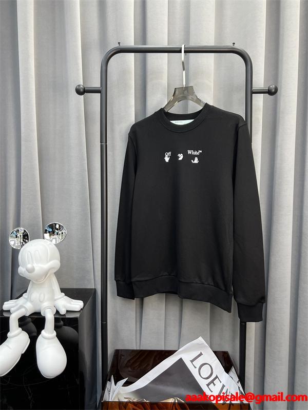 2025秋冬クリエイティブモデル 限定生産 プリント ホワイト セーター Off-White オフホワイト コピー