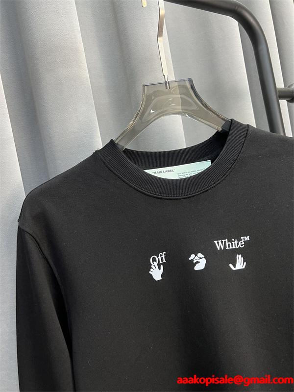 2025秋冬クリエイティブモデル 限定生産 プリント ホワイト セーター Off-White オフホワイト コピー