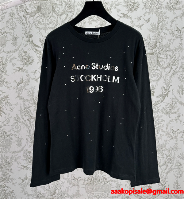 ☆Acne Studios 1996☆ロゴアークスタジオ長袖ｔシャツコピー☆2025人気秋冬流行り新作