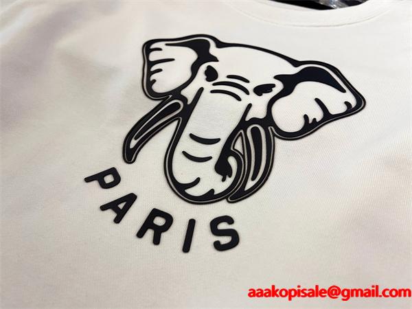 ブラック エレファントモチーフ ホワイトプリント パーカー ケンゾー KENZO コピー 秋冬 シンプル 定番