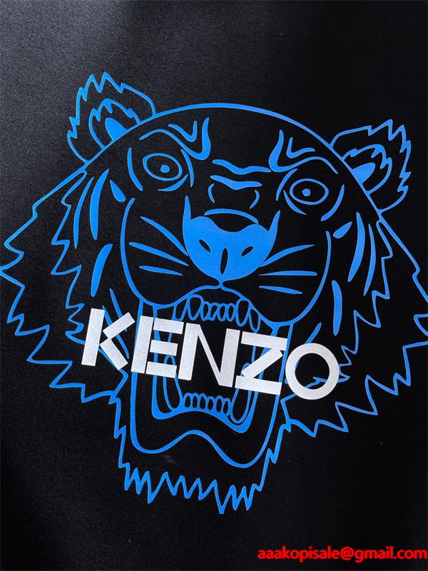 ケンゾー ブラック ブルータイガープリント パーカー KENZO スーパーコピー 秋冬 魅力 人気 トレンド