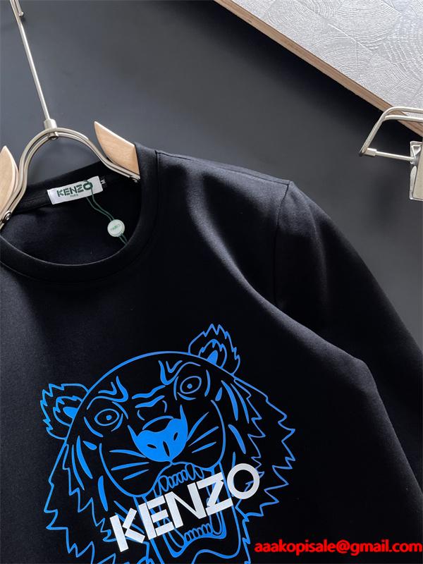 ケンゾー ブラック ブルータイガープリント パーカー KENZO スーパーコピー 秋冬 魅力 人気 トレンド