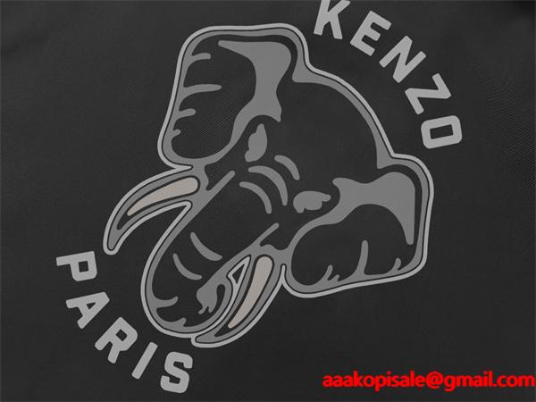 ブラック エレファント柄 KENZOロゴ ジャケット スーパーコピー 2025秋冬必須アイテム 人気モデル