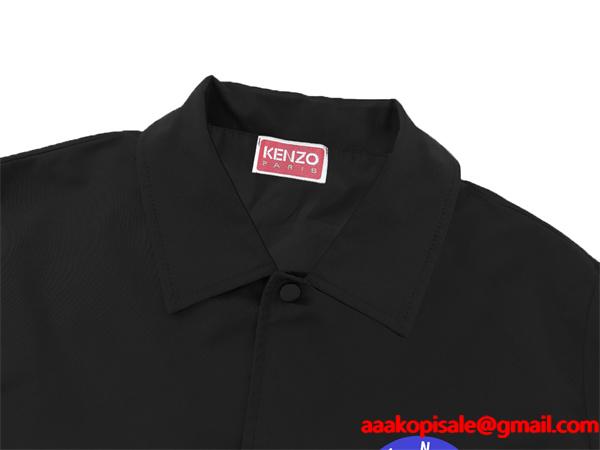 ケンゾー ブラック ブルーサークル&レッドフラワー KENZOロゴ ジャケット ケンゾー 偽物 秋冬 万能